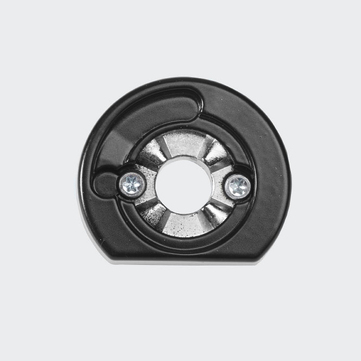 RC Befestigungsrosette RAL9005 (Tiefschwarz) | Links