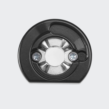 RC Befestigungsrosette RAL9005 (Tiefschwarz) | Rechts