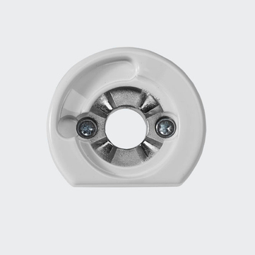 Rosette de fixation RAL9016 (blanc trafic) | Gauche