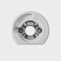 Rosette de fixation RAL9016 (blanc trafic) | Gauche
