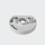 Rosette de fixation RAL9016 (blanc trafic) | Droite
