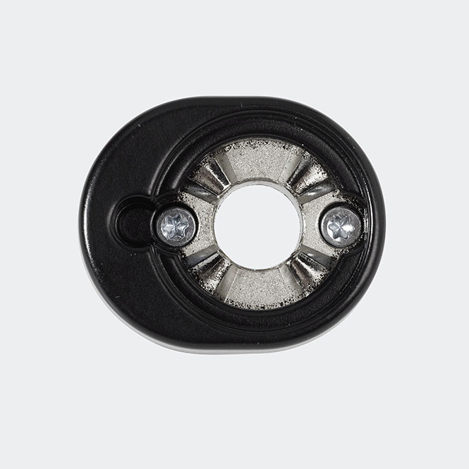 RC Befestigungsrosette RAL 9005 (Tiefschwarz)