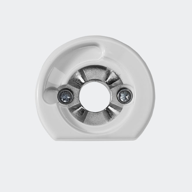 RC Befestigungsrosette RAL9016 (Verkehrsweiß) | Links