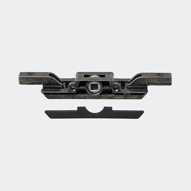 Crémone de verrouillage encastrée avec ou sans blocage anti-fausse manœuvre + adaptateur, 28790300, 28790400 