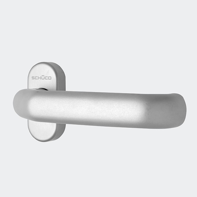 Türdrücker / Türgriff, gekröpft / Schüco 210709 EV1 (Silber)