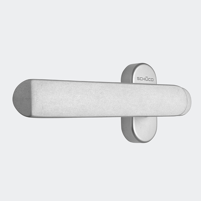 Türdrücker / Türgriff, gekröpft / Schüco 240156 EV1 (Silber) | Gekröpft