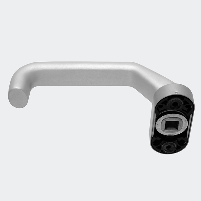 Türdrücker / Türgriff, gekröpft / Schüco 210709 EV1 (Silber)