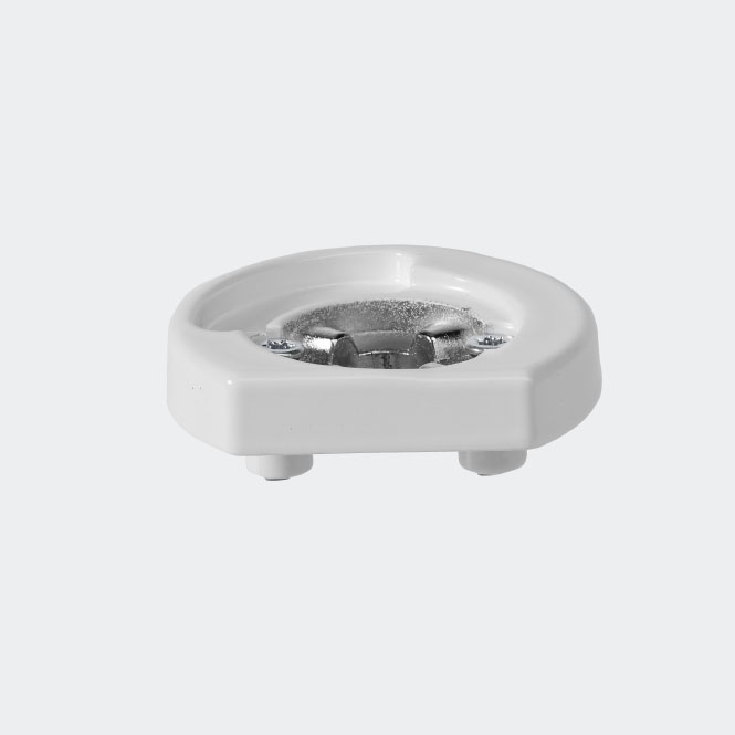 RC Befestigungsrosette RAL9016 (Verkehrsweiß) | Links