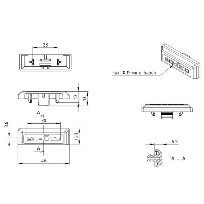 Schüco Wasserschlitzkappen / Entwässerungskappen 